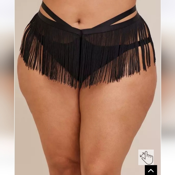 🍂🍁🍁Nwt Torrid 2x bra 1x Panty Fringe Strappy Longline Bra & Panty Set - Picture 2 of 8